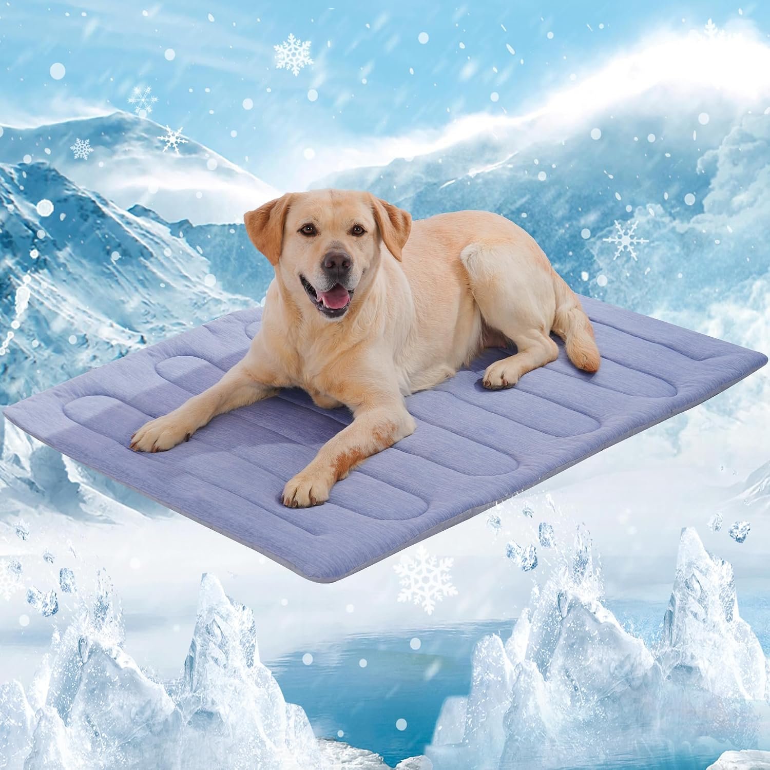 Cooling Mat for Large Dogs, Q-Max>0.46 – Self-Cooling Dog Bed with Arc-Chill Technology,Washable Dog Cooling Mat for Small & Medium Dogs, Indoor Outdoor Kennel Floor Use (36″ x 24″ – Large-Crate)