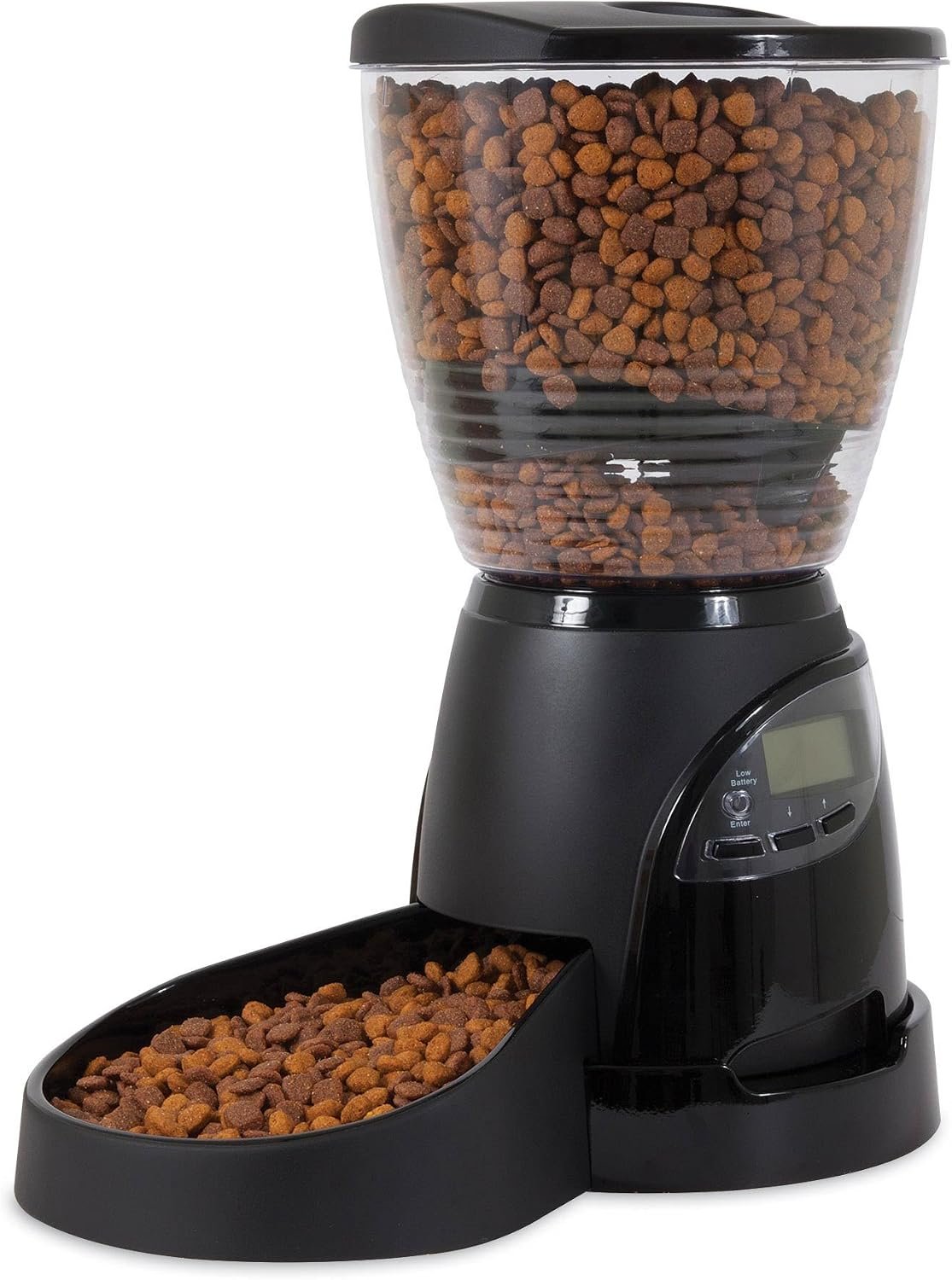 Aspen Pet Lebistro Programmable Automatic Cat & Dog Feeder, 18 Cups, Black