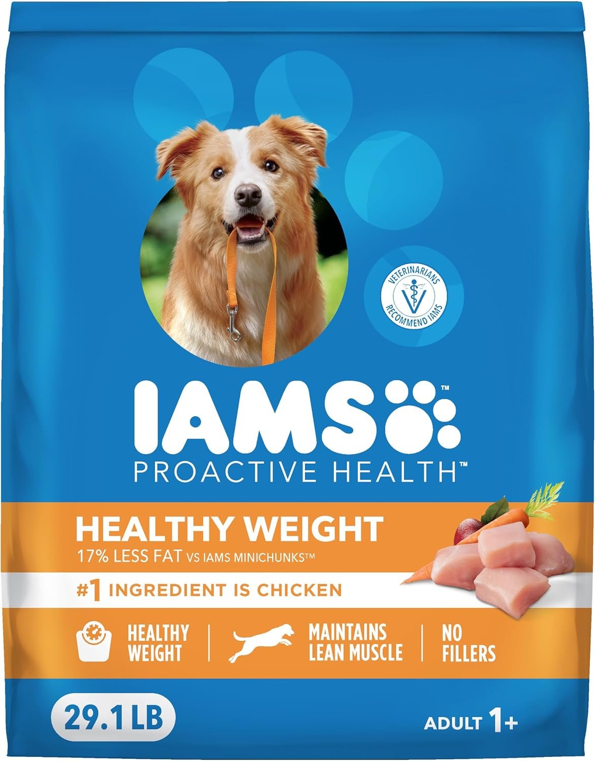 IAMS Proactive Health Healthy Weight Dry Dog Food, Chicken, 29.1 lb
