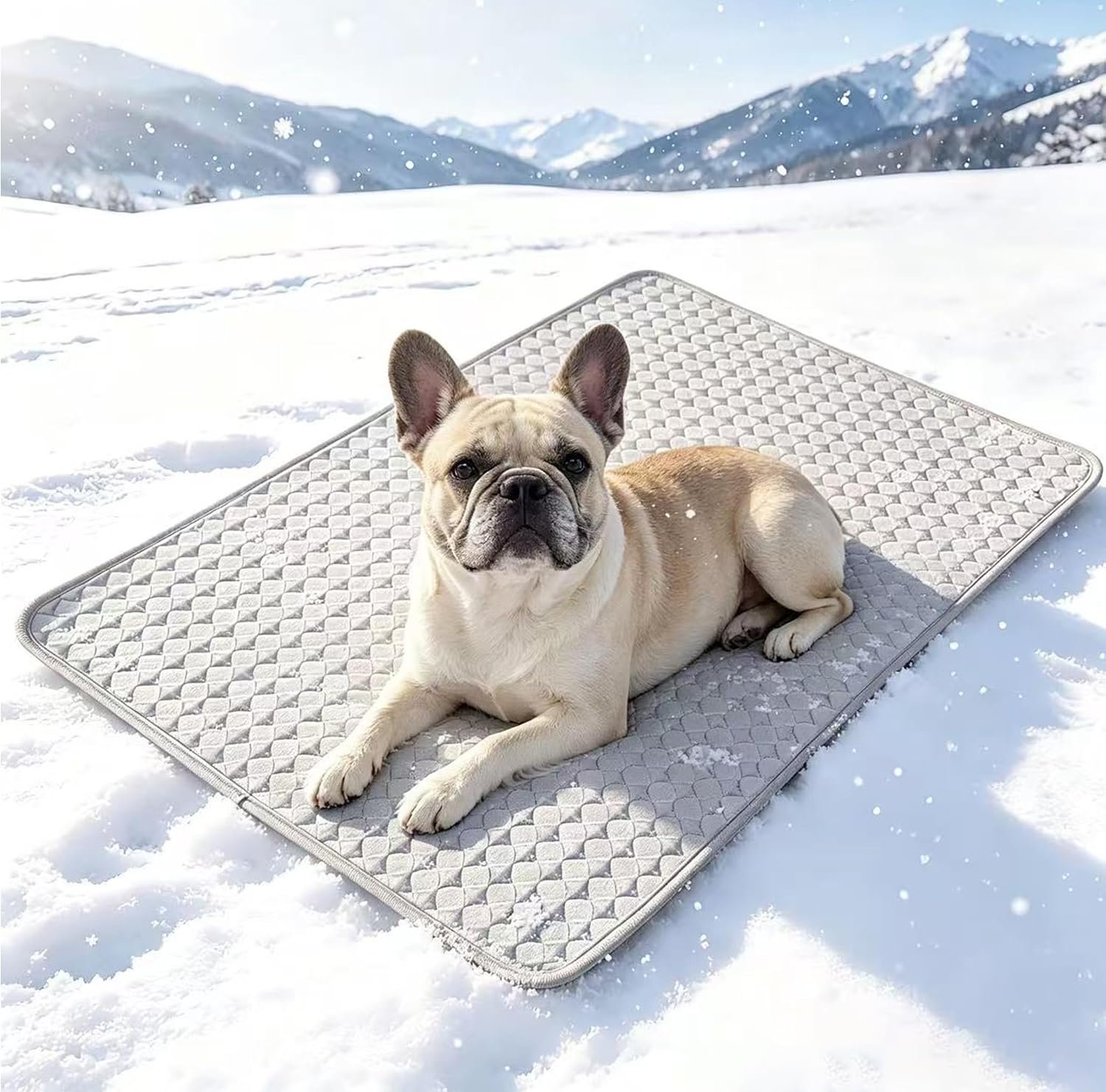 Cooling Mat for Dogs and cats, Non-Slip Ice Silk Self Cool Mat for Medium and small Pets,Non-Toxic,Scratch-Proof and Washable Sleeping Pad for Bed, Crate,Indoor,Outdoor, Car Seats,Medium 28″x20″ Gray