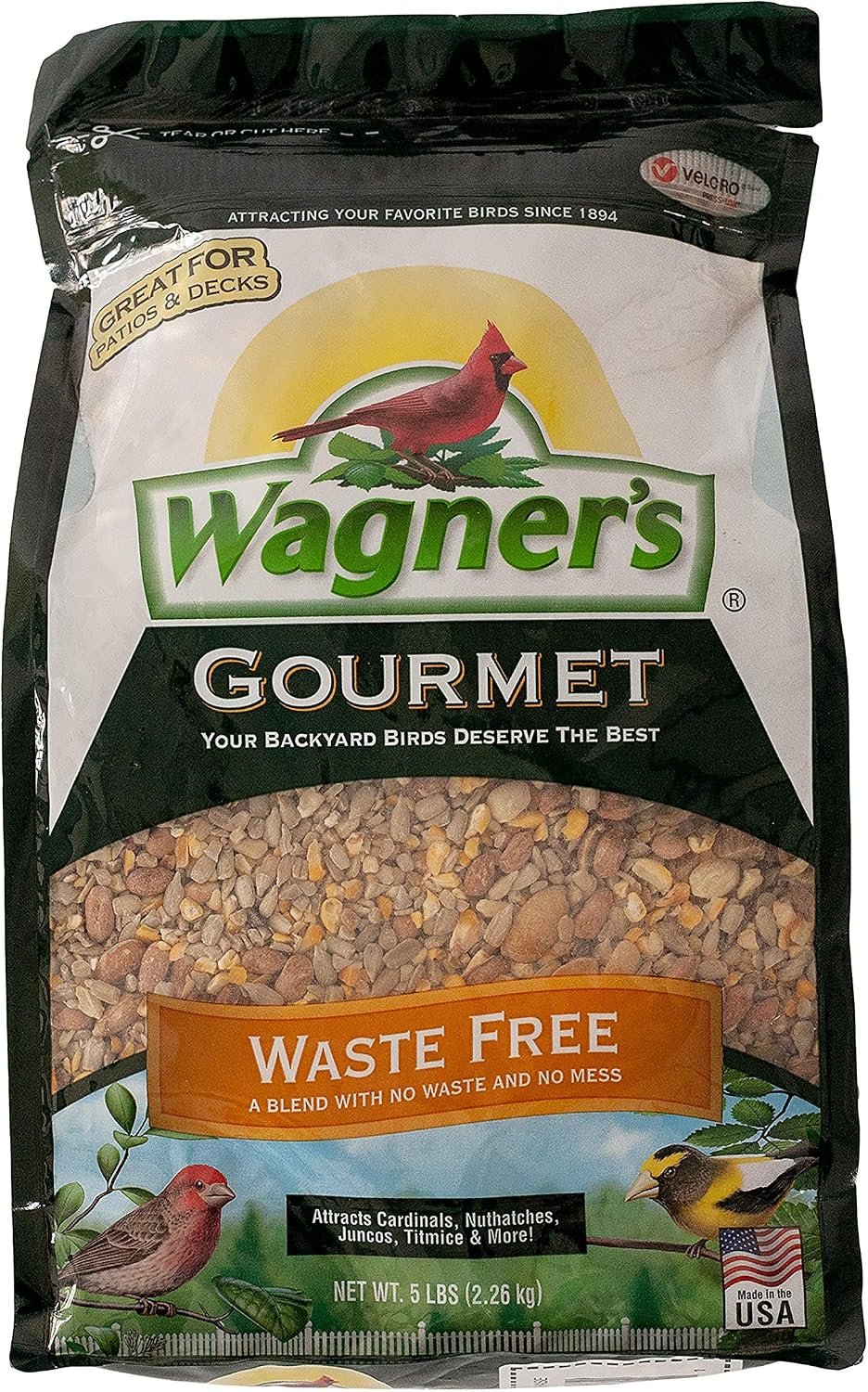 Wagner’s 82056 Gourmet Waste Free Wild Bird Food, 5-Pound Bag
