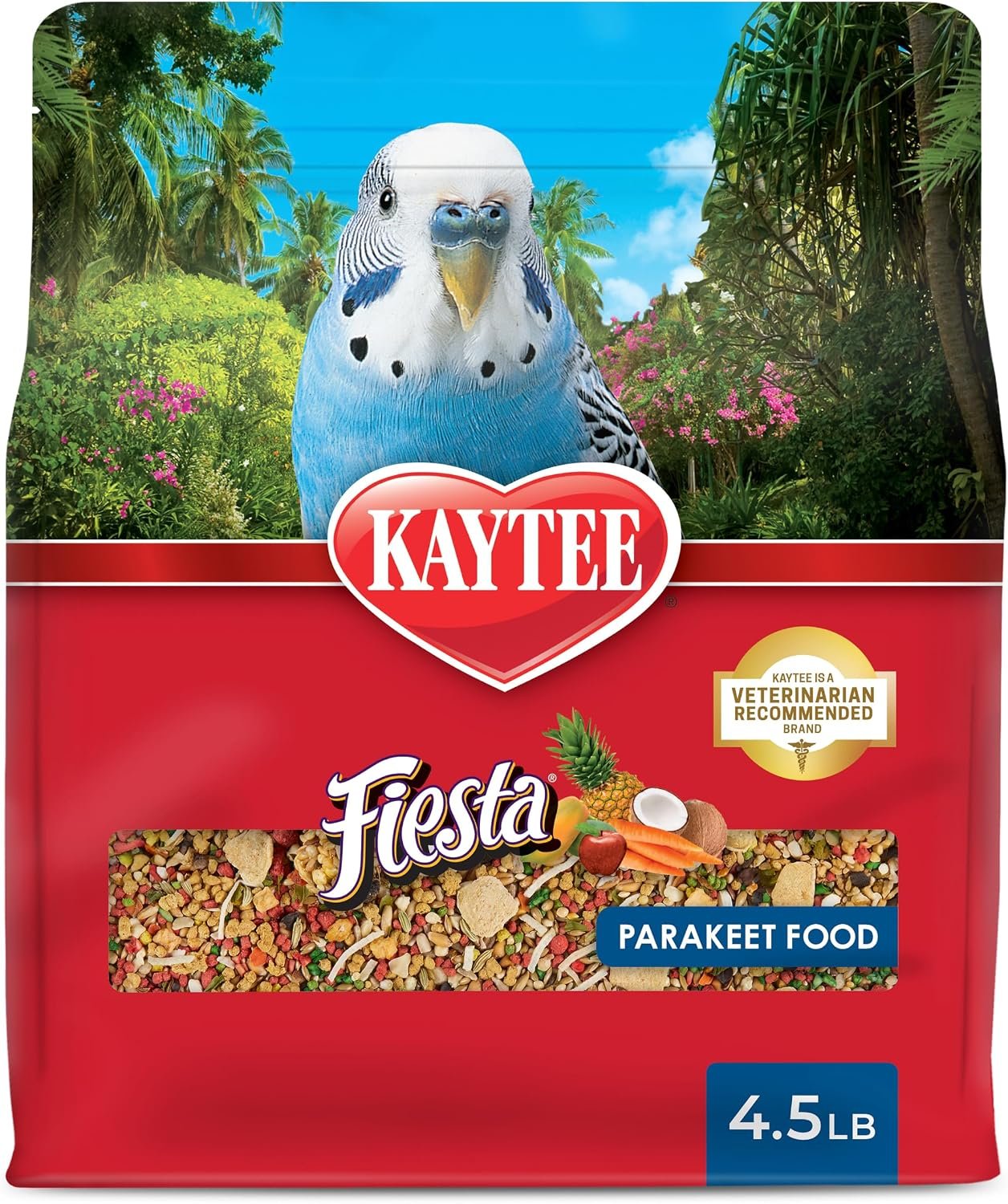 Kaytee Fiesta Parakeet Food, Parakeet Bird Food, 4.5 Pounds
