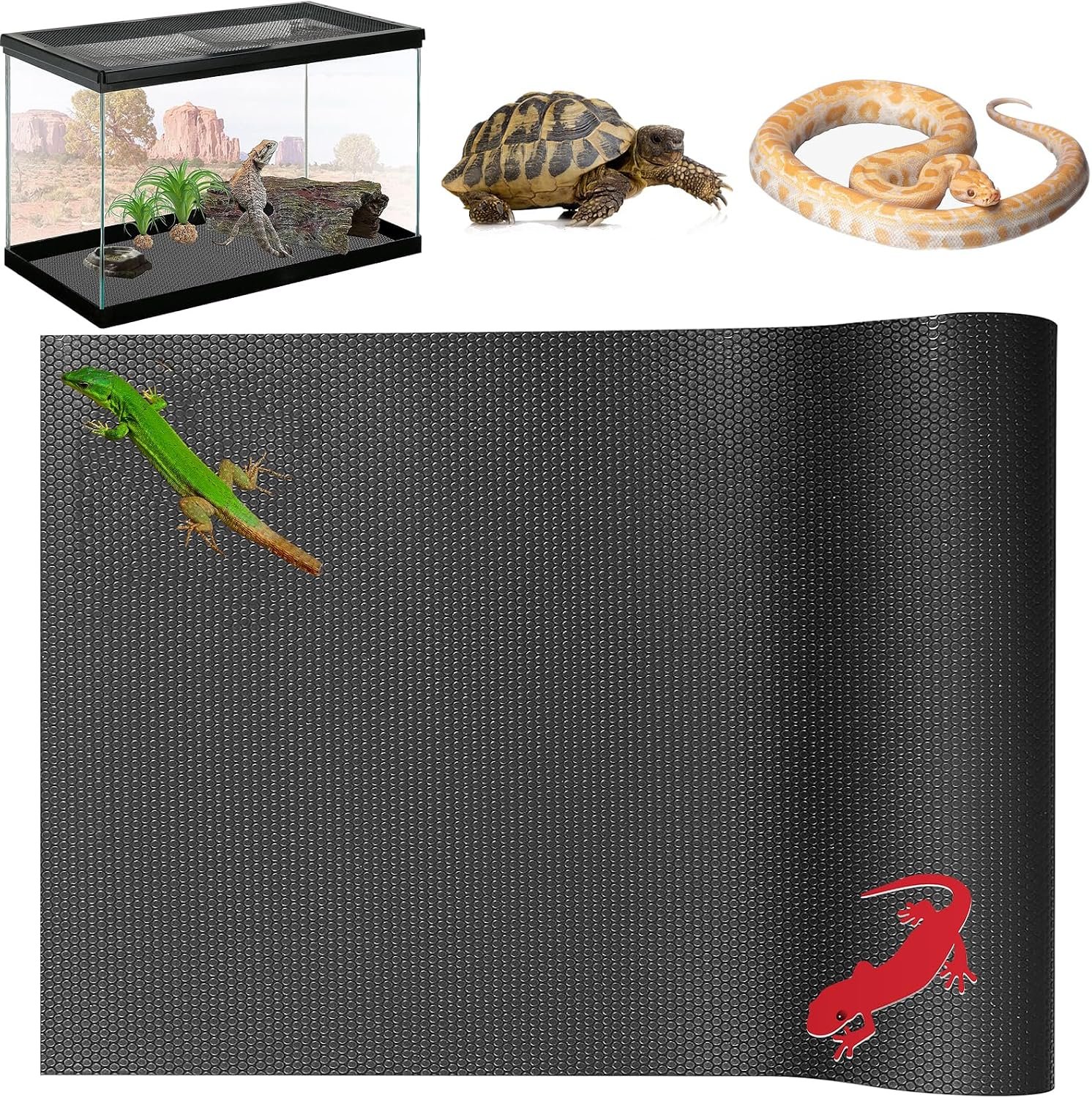 KABASI Reptile Substrate Liner Terrarium Carpet, Tank Accessories