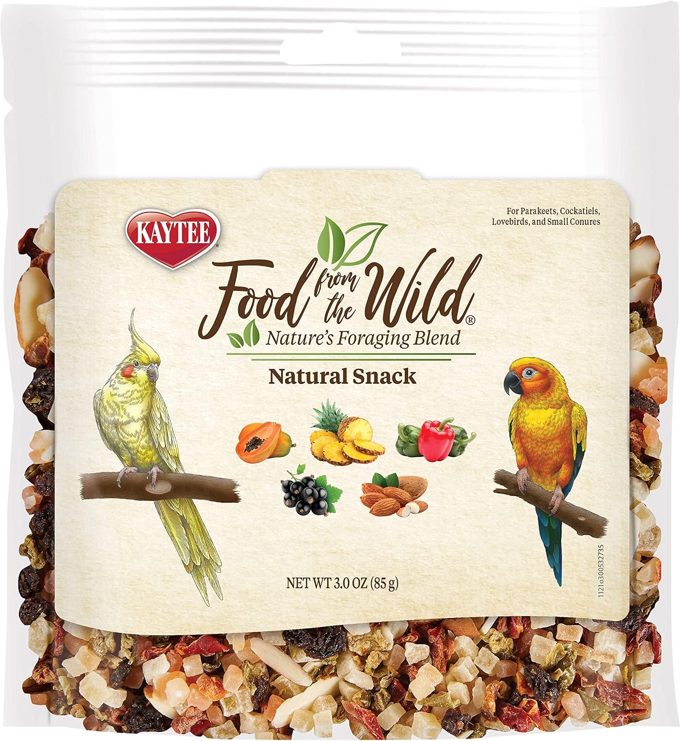 Kaytee Food From The Wild Natural Snack Food, Parakeet Treats, 3 oz