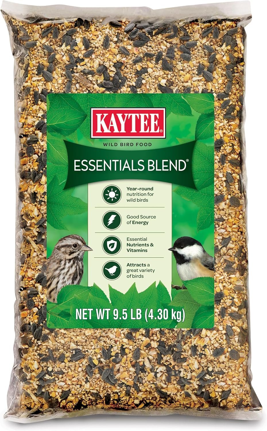 Kaytee Essentials Blend Wild Bird Seed Mix, 9.5 Pounds
