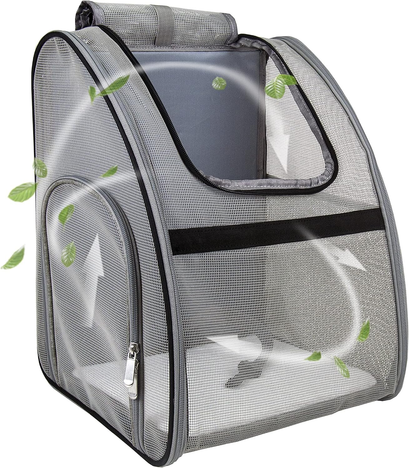 Pet Carrier Backpack, Ventilated and Breathable for Cats Dogs, Collapsible Designed for Travel, Hiking & Outdoor Use Black
