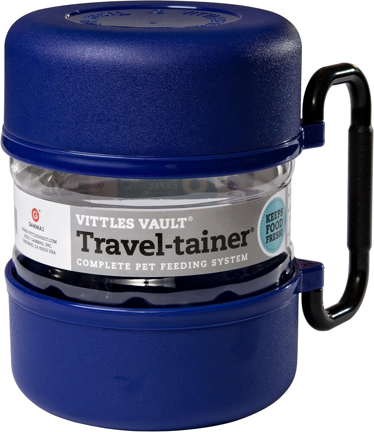 Gamma2 Vittles Vault Travel-Tainer Food Storage Container, Blue, 6 Cups