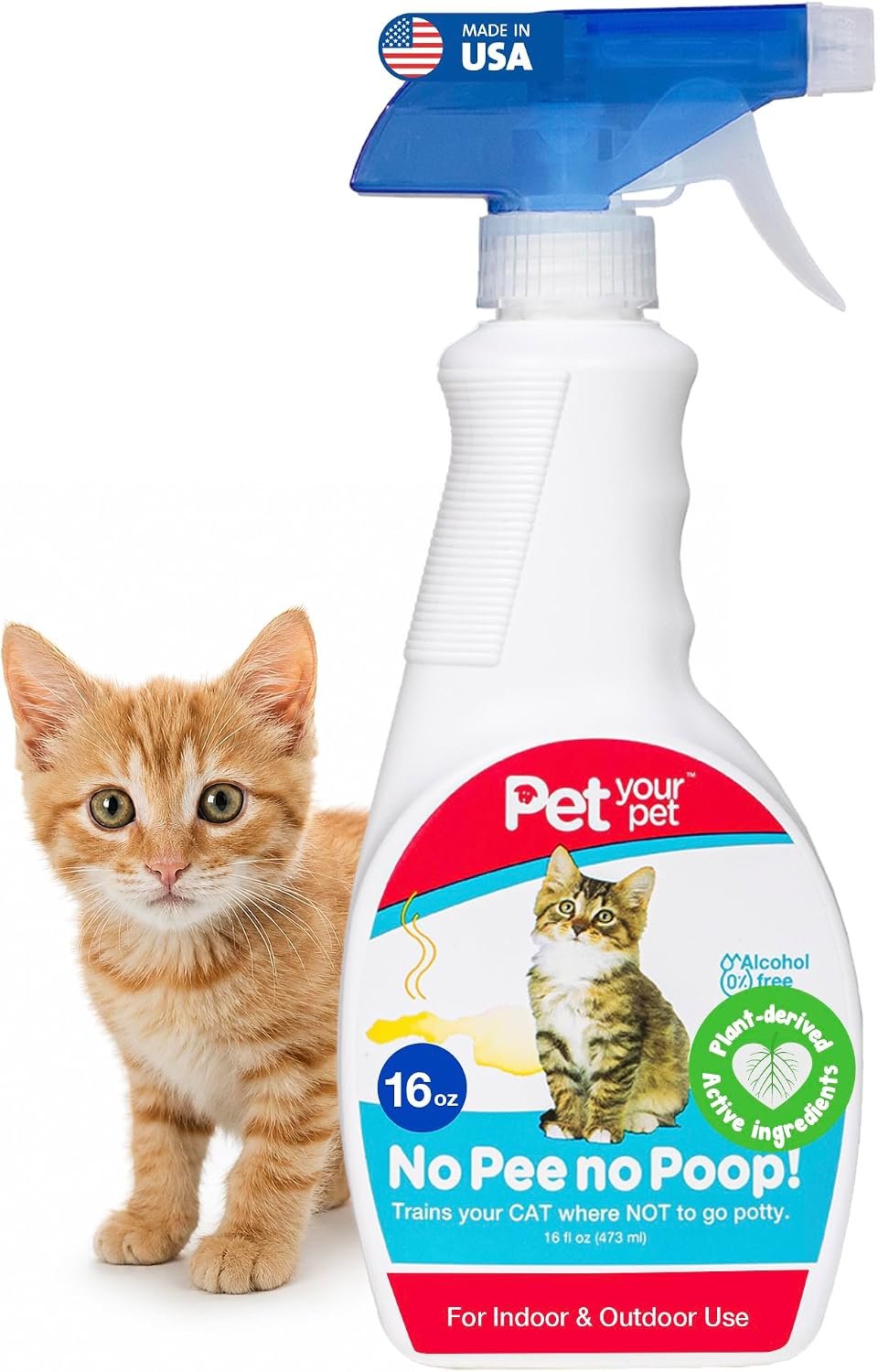 Cat Potty Training Spray No Pee No Poop, 16 Fl Oz
