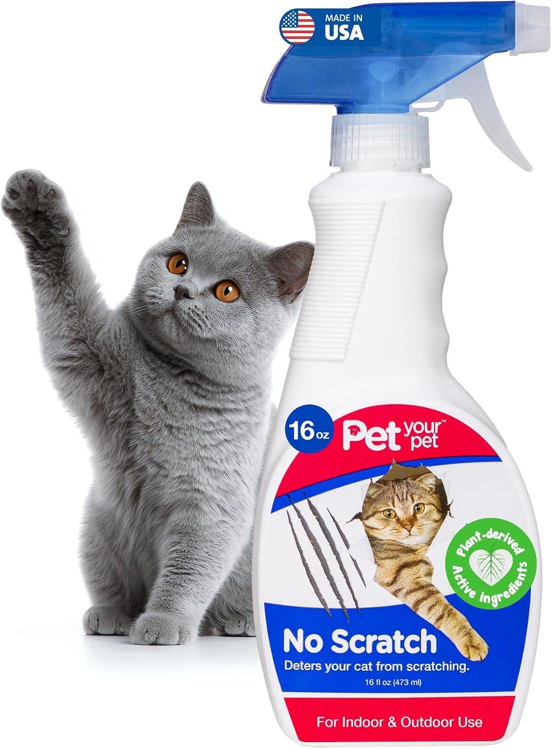 No Scratch Cat Deterrent Spray, 16 Fl Oz